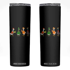 Christmas Ducks Skinny Tumbler Funny Animals Farm Lover Gift Xmas Light TS10 Black Print Your Wear