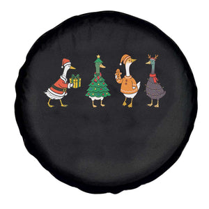 Christmas Ducks Spare Tire Cover Funny Animals Farm Lover Gift Xmas Light TS10 Print Your Wear