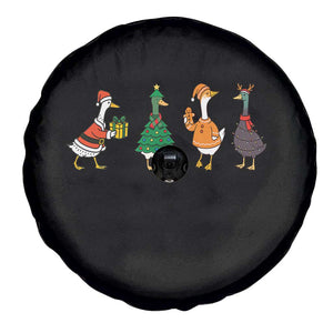 Christmas Ducks Spare Tire Cover Funny Animals Farm Lover Gift Xmas Light TS10 Print Your Wear