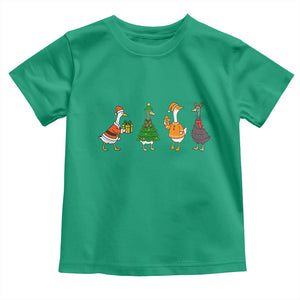 Christmas Ducks Toddler T Shirt Funny Animals Farm Lover Gift Xmas Light TS10 Irish Green Print Your Wear