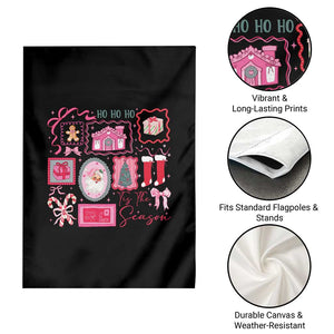 Pink Christmas Garden Flag Old Xmas Vintage Pink Santa Claus TS10 Print Your Wear