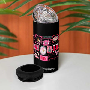 Pink Christmas 4 in 1 Can Cooler Tumbler Old Xmas Vintage Pink Santa Claus TS10 Print Your Wear