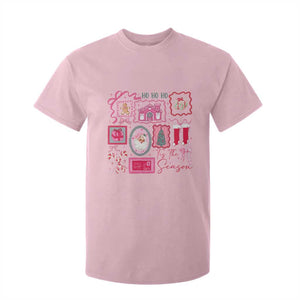 Pink Christmas T Shirt For Kid Old Xmas Vintage Pink Santa Claus TS10 Light Pink Print Your Wear