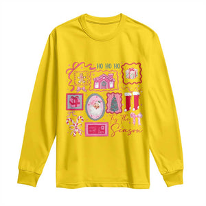 Pink Christmas Long Sleeve Shirt Old Xmas Vintage Pink Santa Claus TS10 Daisy Print Your Wear