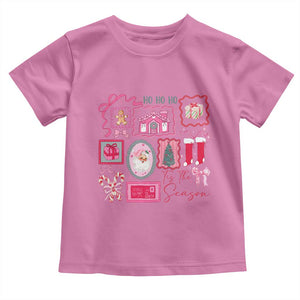 Pink Christmas Toddler T Shirt Old Xmas Vintage Pink Santa Claus TS10 Azalea Print Your Wear