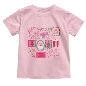 Pink Christmas Toddler T Shirt Old Xmas Vintage Pink Santa Claus TS10 Light Pink Print Your Wear