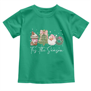 Christmas Tis The Season Toddler T Shirt Cute Winter Old Xmas Vintage Pink Santa Claus TS10 Irish Green Print Your Wear