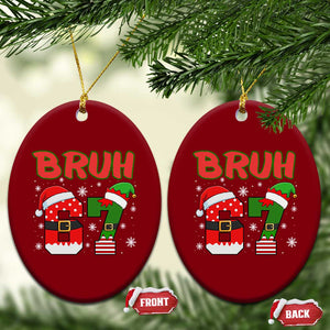67 Christmas Ceramic Ornament Six Seven Bruh Funny Boys Kids Meme Pajamas Gen Alpha Slang TS10 Print Your Wear