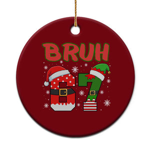 67 Christmas Ceramic Ornament Six Seven Bruh Funny Boys Kids Meme Pajamas Gen Alpha Slang TS10 1pc Red Print Your Wear