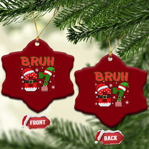 67 Christmas Ceramic Ornament Six Seven Bruh Funny Boys Kids Meme Pajamas Gen Alpha Slang TS10 Print Your Wear