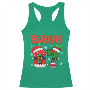 67 Christmas Racerback Tank Top Six Seven Bruh Funny Boys Kids Meme Pajamas Gen Alpha Slang TS10 Irish Green Print Your Wear