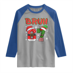 67 Christmas Raglan Shirt Six Seven Bruh Funny Boys Kids Meme Pajamas Gen Alpha Slang TS10 Sport Gray Royal Print Your Wear