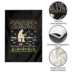 Funny Christmas Ice Fishing Garden Flag Merry Fishmas Fish Fishing Ugly Xmas TS10 Print Your Wear