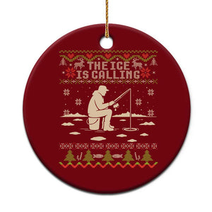 Funny Christmas Ice Fishing Ceramic Ornament Merry Fishmas Fish Fishing Ugly Xmas TS10 1pc Red Print Your Wear