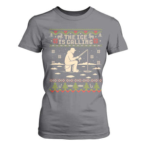 Funny Christmas Ice Fishing T Shirt For Women Merry Fishmas Fish Fishing Ugly Xmas TS10 Charcoal Print Your Wear