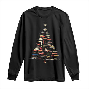 Fishing Lure Christmas Tree Long Sleeve Shirt Retro Fisherman Xmas Fish Fly TS10 Black Print Your Wear