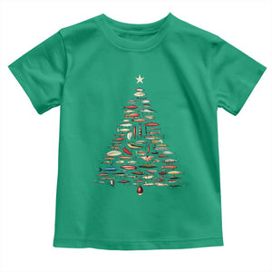 Fishing Lure Christmas Tree Toddler T Shirt Retro Fisherman Xmas Fish Fly TS10 Irish Green Print Your Wear