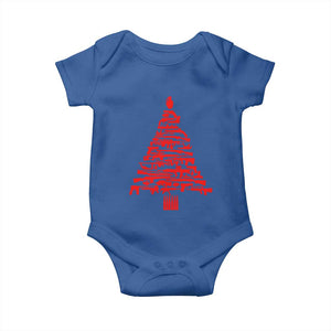 Funny Guns Christmas Baby Onesie 2nd Amendment Xmas Tree Gun Lovers TS10 Royal Blue Print Your Wear