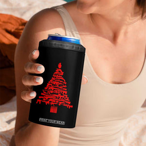 Funny Guns Christmas 4 in 1 Can Cooler Tumbler 2nd Amendment Xmas Tree Gun Lovers TS10 Print Your Wear