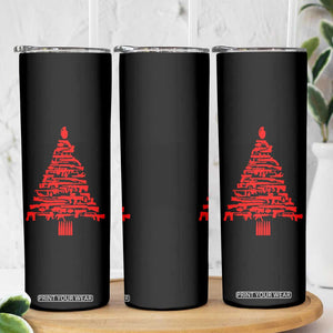 Funny Guns Christmas Skinny Tumbler 2nd Amendment Xmas Tree Gun Lovers TS10 Print Your Wear
