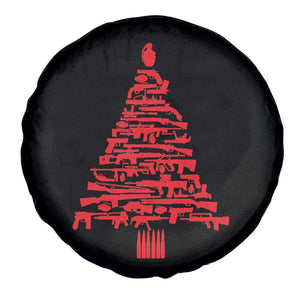 Funny Guns Christmas Spare Tire Cover 2nd Amendment Xmas Tree Gun Lovers TS10 Print Your Wear