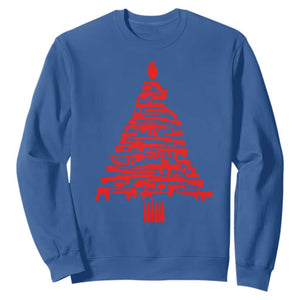 Funny Guns Christmas Sweatshirt 2nd Amendment Xmas Tree Gun Lovers TS10 Royal Blue Print Your Wear