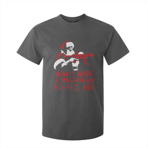 Now I Have A Machine Gun T Shirt For Kid Funny Retro Christmas 90s Movie Santa Gun Lovers TS10 Dark Heather Print Your Wear