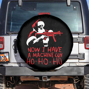Now I Have A Machine Gun Spare Tire Cover Funny Retro Christmas 90s Movie Santa Gun Lovers TS10 No hole Black Print Your Wear