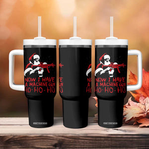 Now I Have A Machine Gun Tumbler With Handle Funny Retro Christmas 90s Movie Santa Gun Lovers TS10 Print Your Wear