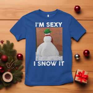 Sarcastic Snowman T Shirt Funny Christmas I'm Sexy and I Snow It TS10 Royal Blue Print Your Wear