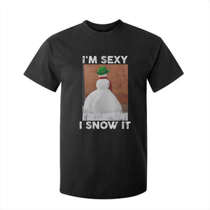 Sarcastic Snowman T Shirt For Kid Funny Christmas I'm Sexy and I Snow It TS10 Black Print Your Wear