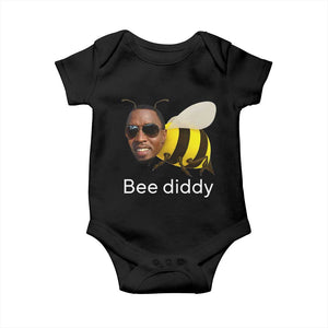 Bee Diddy Baby Onesie Funny Weirdcore Dark Humor Internet Memes Gen-Z TS10 Black Print Your Wear