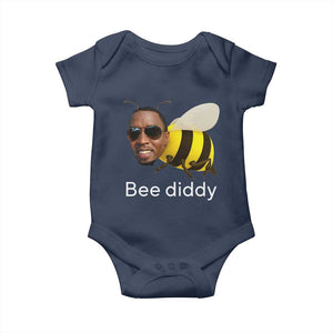 Bee Diddy Baby Onesie Funny Weirdcore Dark Humor Internet Memes Gen-Z TS10 Navy Print Your Wear