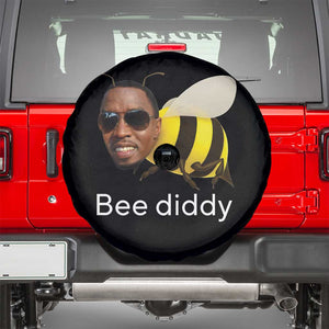 Bee Diddy Spare Tire Cover Funny Weirdcore Dark Humor Internet Memes Gen-Z TS10 Black Print Your Wear