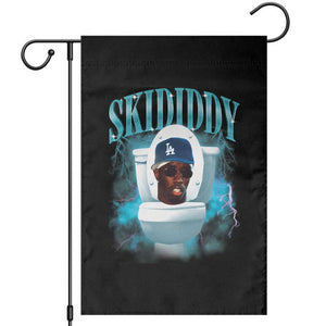 Funny Diddy Garden Flag Diddy Skibidi Toilet Bootleg Meme TS10 Black Print Your Wear