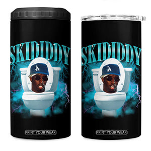 Funny Diddy 4 in 1 Can Cooler Tumbler Diddy Skibidi Toilet Bootleg Meme TS10 One Size: 16 oz Black Print Your Wear