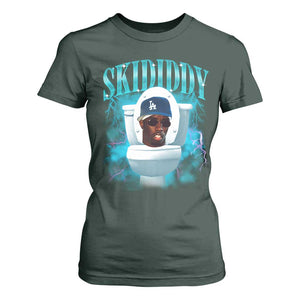 Funny Diddy T Shirt For Women Diddy Skibidi Toilet Bootleg Meme TS10 Dark Forest Green Print Your Wear