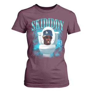 Funny Diddy T Shirt For Women Diddy Skibidi Toilet Bootleg Meme TS10 Maroon Print Your Wear
