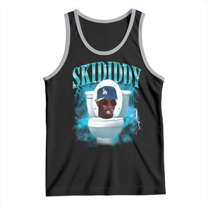 Funny Diddy Tank Top Diddy Skibidi Toilet Bootleg Meme TS10 Black Athletic Heather Print Your Wear