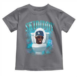 Funny Diddy Toddler T Shirt Diddy Skibidi Toilet Bootleg Meme TS10 Charcoal Print Your Wear