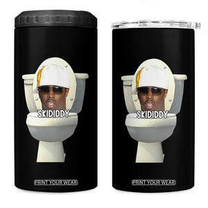 Funny Diddy 4 in 1 Can Cooler Tumbler Diddy Skibidi Toilet Meme TS10 One Size: 16 oz Black Print Your Wear