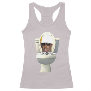 Funny Diddy Racerback Tank Top Diddy Skibidi Toilet Meme TS10 Ice Gray Print Your Wear