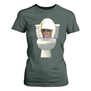 Funny Diddy T Shirt For Women Diddy Skibidi Toilet Meme TS10 Dark Forest Green Print Your Wear