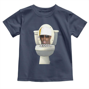 Funny Diddy Toddler T Shirt Diddy Skibidi Toilet Meme TS10 Navy Print Your Wear