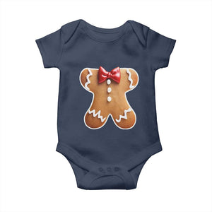 Gingerbread Man Baby Onesie Christmas Cookie Costume TS10 Navy Print Your Wear