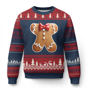 Gingerbread Man Ugly Christmas Sweater Xmas Cookie Costume TS10 Navy Red Print Your Wear