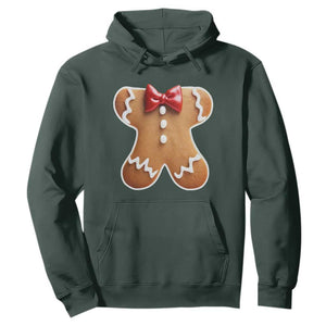 Gingerbread Man Hoodie Christmas Cookie Costume TS10 Dark Forest Green Print Your Wear