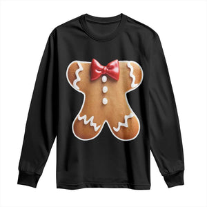 Gingerbread Man Long Sleeve Shirt Christmas Cookie Costume TS10 Black Print Your Wear