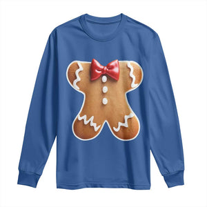 Gingerbread Man Long Sleeve Shirt Christmas Cookie Costume TS10 Royal Blue Print Your Wear