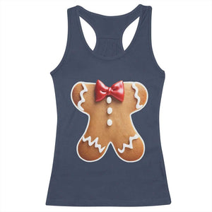 Gingerbread Man Racerback Tank Top Christmas Cookie Costume TS10 Navy Print Your Wear